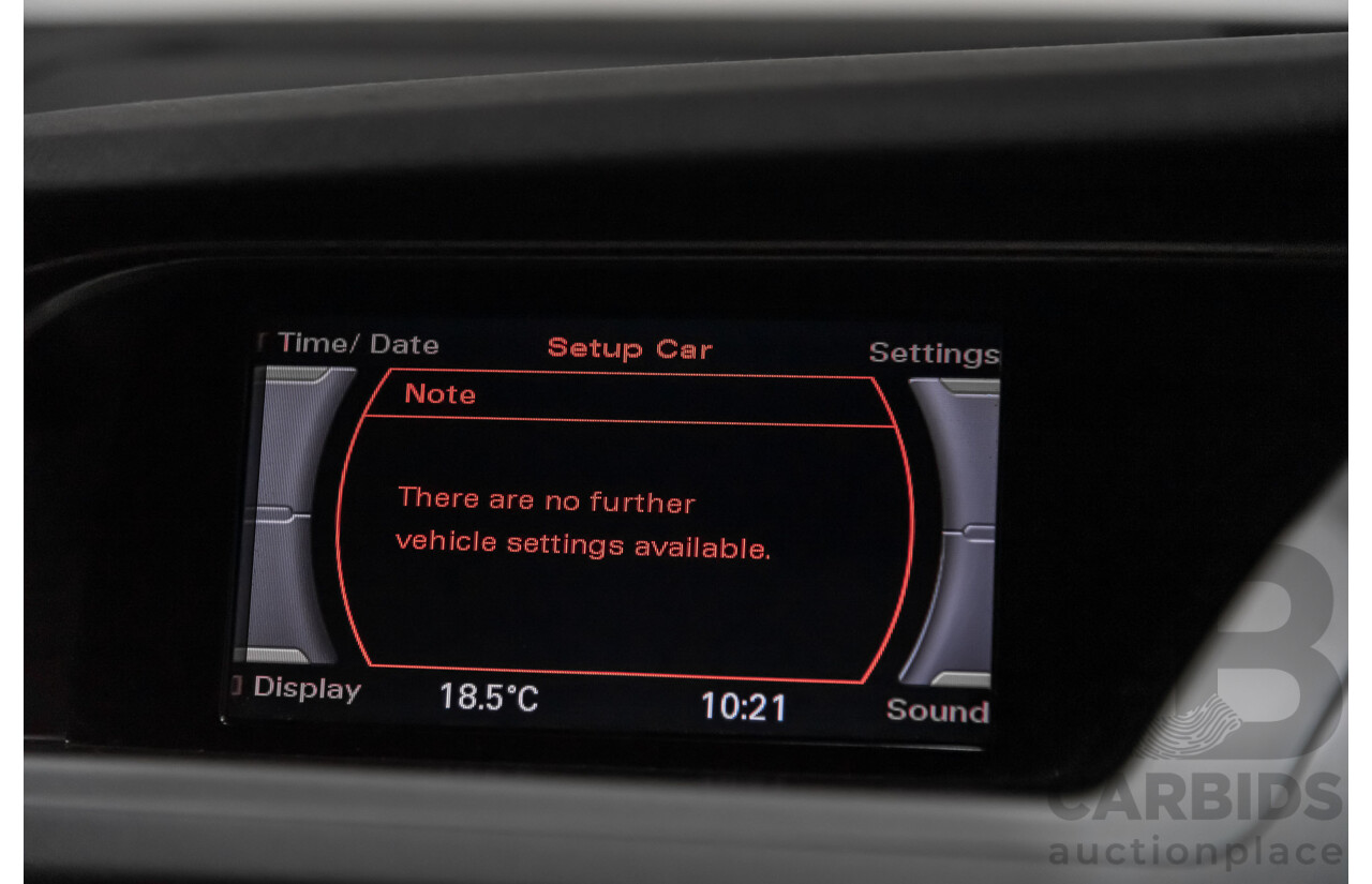 2/2010 Audi A4 1.8 TFSI B8 (8K) 4d Sedan Black 1.8L Turbo