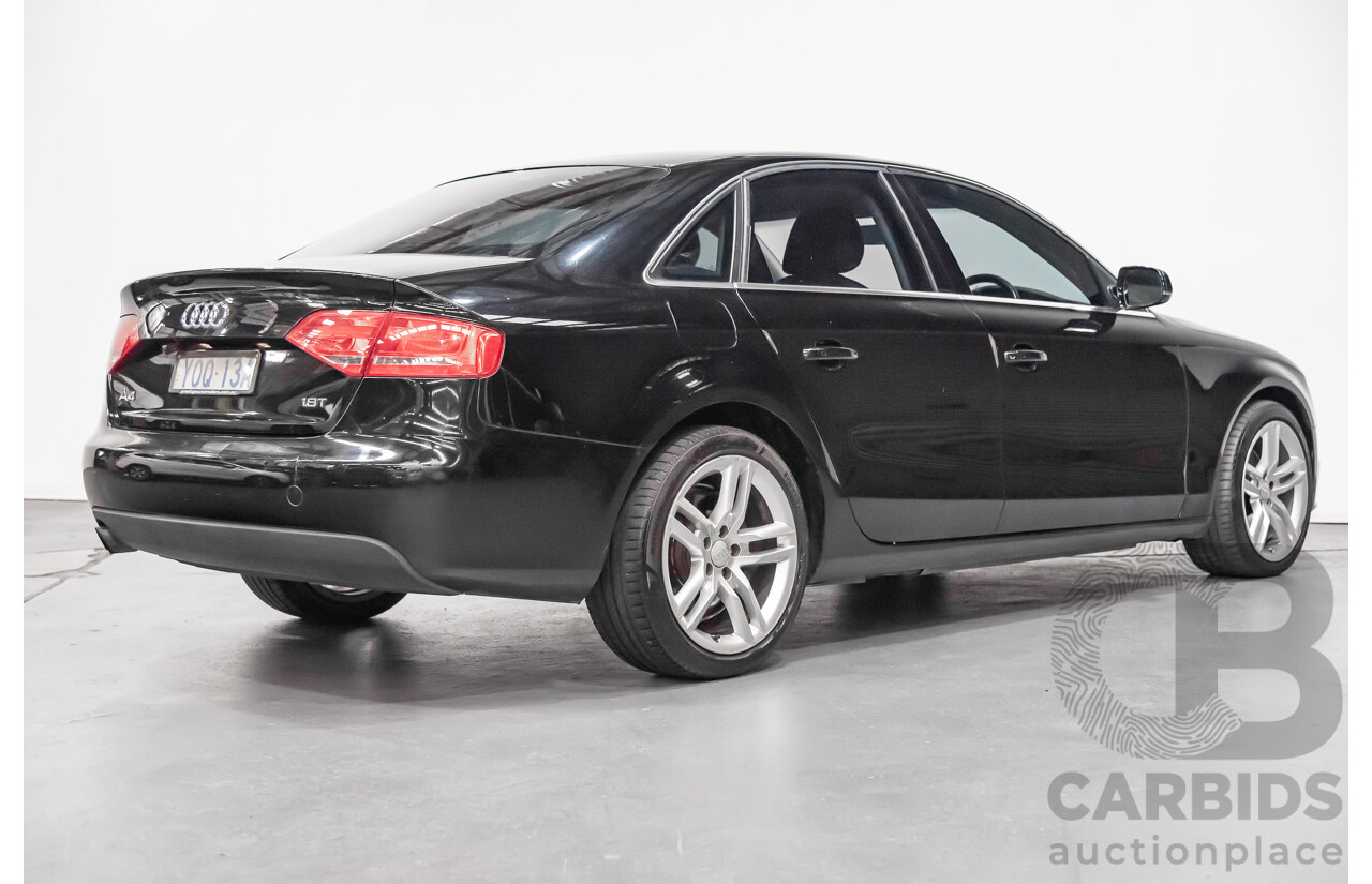 2/2010 Audi A4 1.8 TFSI B8 (8K) 4d Sedan Black 1.8L Turbo