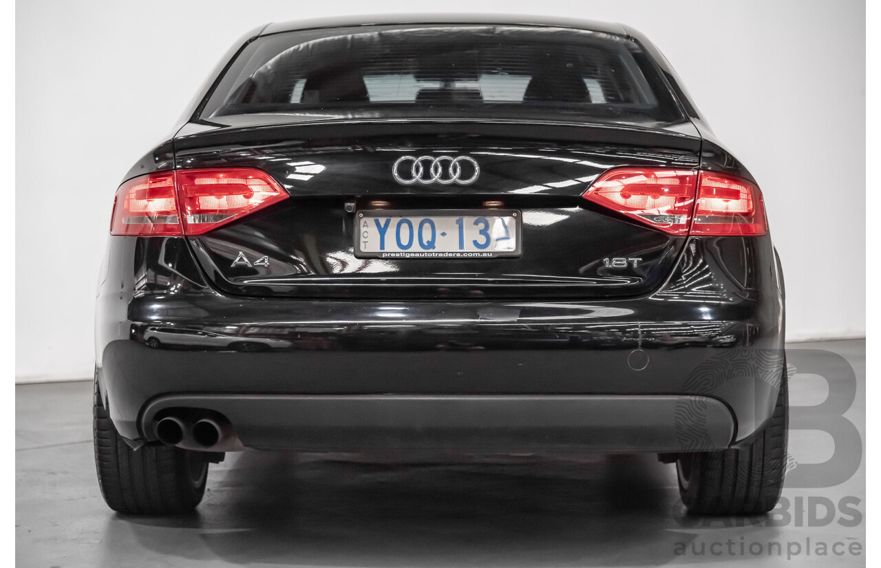 2/2010 Audi A4 1.8 TFSI B8 (8K) 4d Sedan Black 1.8L Turbo