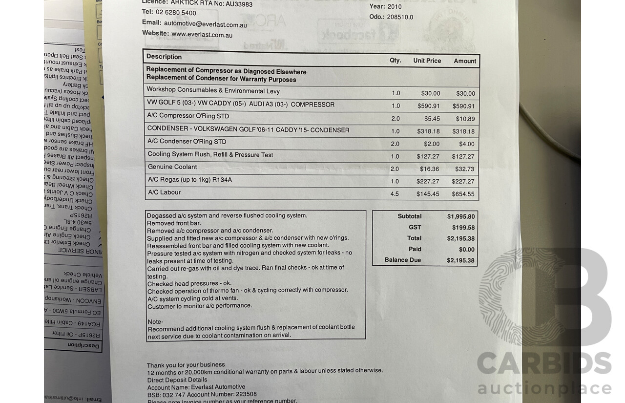 6/2010 Volkswagen Jetta 103 TDI 1KM MY10 4d Sedan White 2.0L