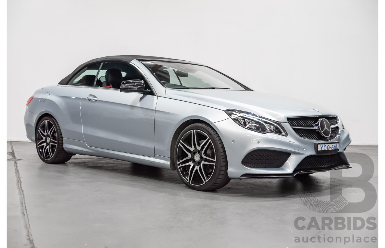 8/2015 Mercedes-Benz E250  207 MY15 2d Cabriolet Silver 2.0L Turbo
