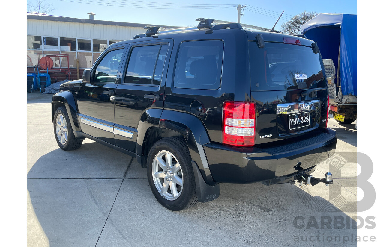 1/2012 Jeep Cherokee Limited CRD (4x4) KK 4d Wagon Black 2.8L Turbo Diesel