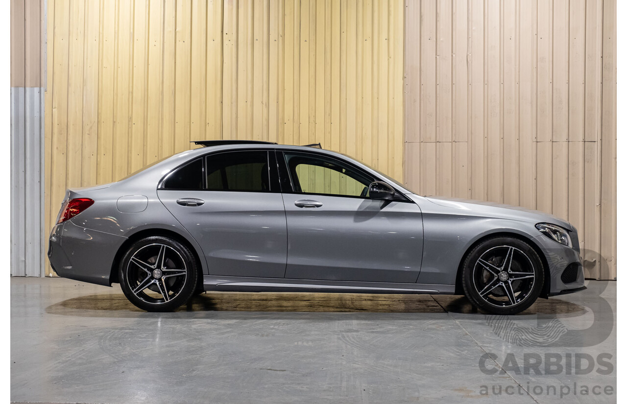 4/2016 Mercedes-Benz C200 AMG Line W205 MY16 4d Sedan Palladium Silver Metallic 2.0L Turbo Petrol