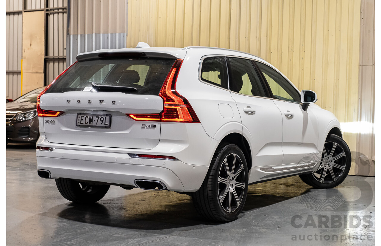 04/2019 Volvo XC60 D4 (AWD) Inscription UZ MY19 4d Wagon White 2.0L Twin Turbo Diesel