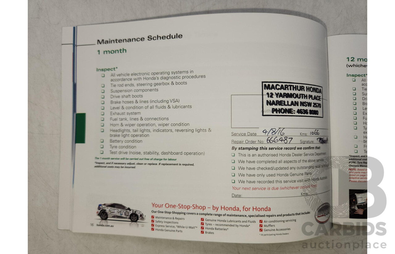 6/2016 Honda HR-V VTi 4d Wagon White 1.8L