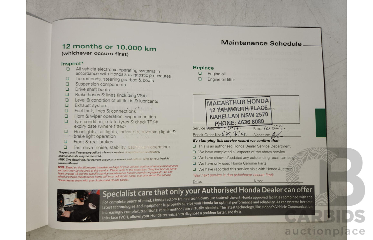 6/2016 Honda HR-V VTi 4d Wagon White 1.8L