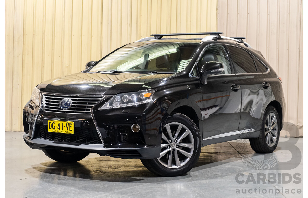 4/2013 Lexus RX450h Sports Luxury GYL15R MY12 4d Wagon Black 3.5L V6 Hybrid