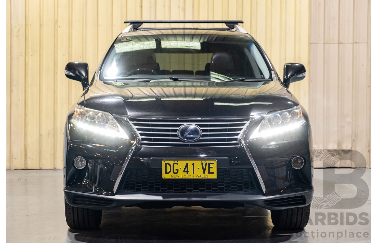 4/2013 Lexus RX450h Sports Luxury GYL15R MY12 4d Wagon Black 3.5L V6 Hybrid