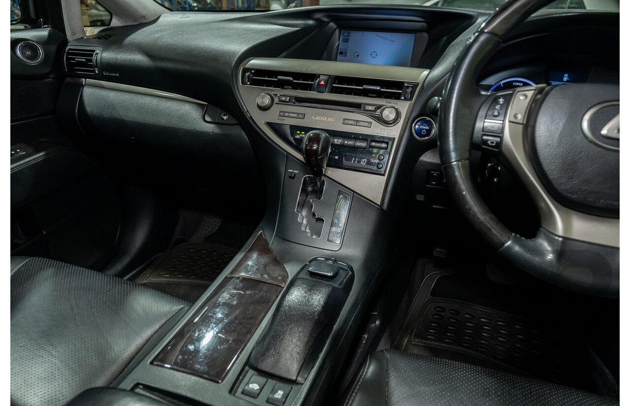 4/2013 Lexus RX450h Sports Luxury GYL15R MY12 4d Wagon Black 3.5L V6 Hybrid