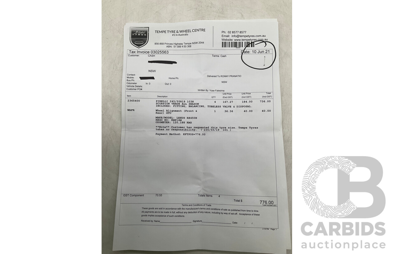 4/2013 Lexus RX450h Sports Luxury GYL15R MY12 4d Wagon Black 3.5L V6 Hybrid