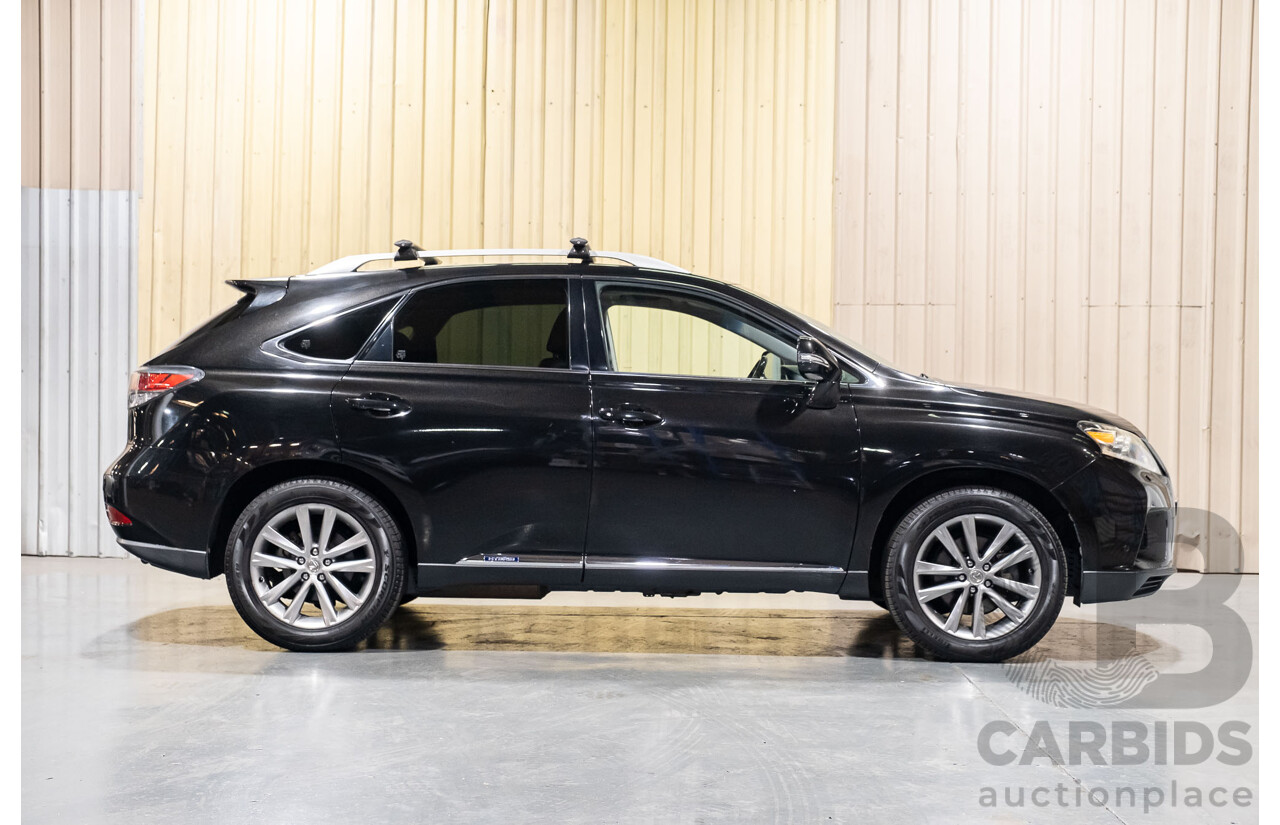 4/2013 Lexus RX450h Sports Luxury GYL15R MY12 4d Wagon Black 3.5L V6 Hybrid