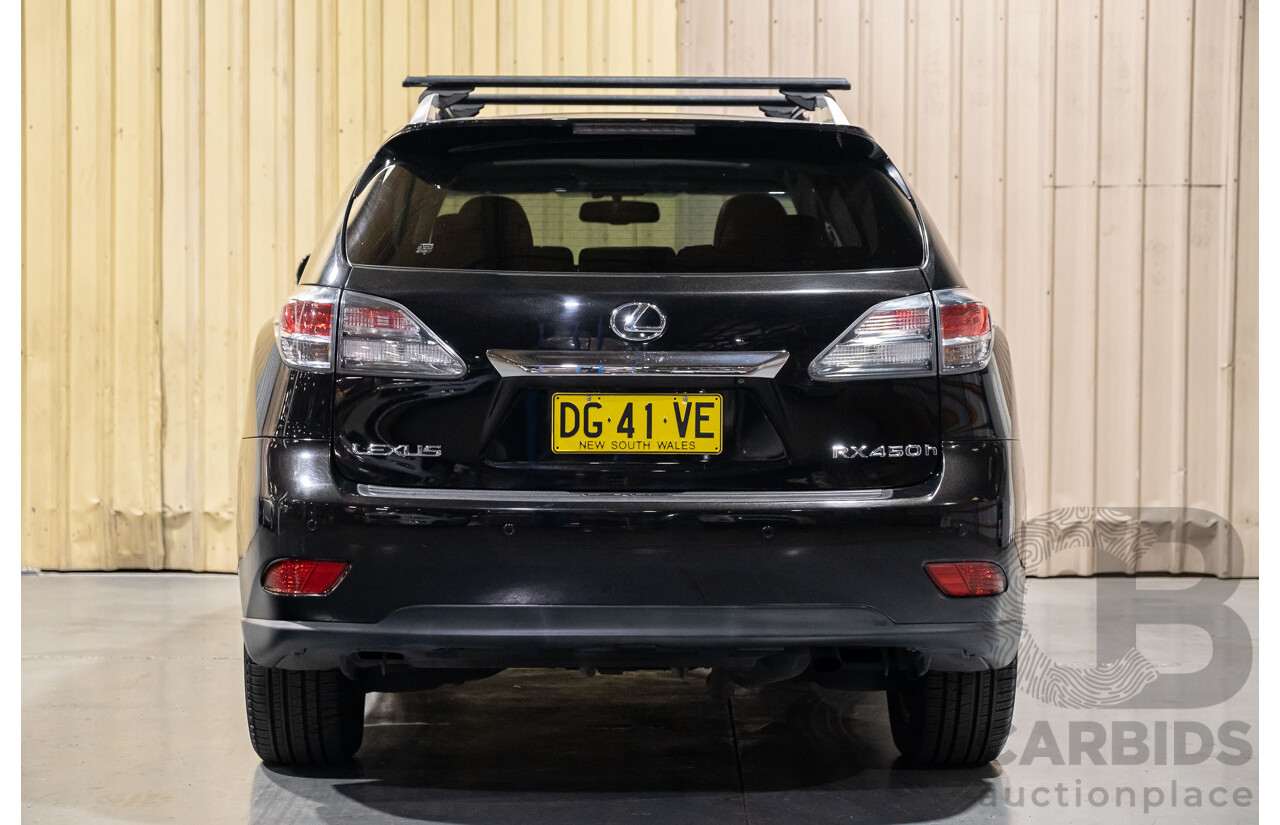 4/2013 Lexus RX450h Sports Luxury GYL15R MY12 4d Wagon Black 3.5L V6 Hybrid