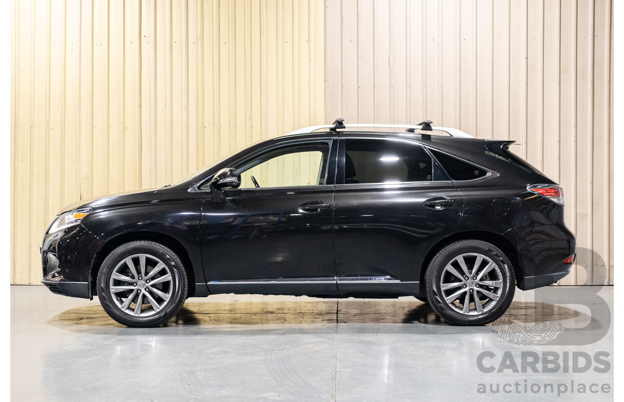 4/2013 Lexus RX450h Sports Luxury GYL15R MY12 4d Wagon Black 3.5L V6 Hybrid