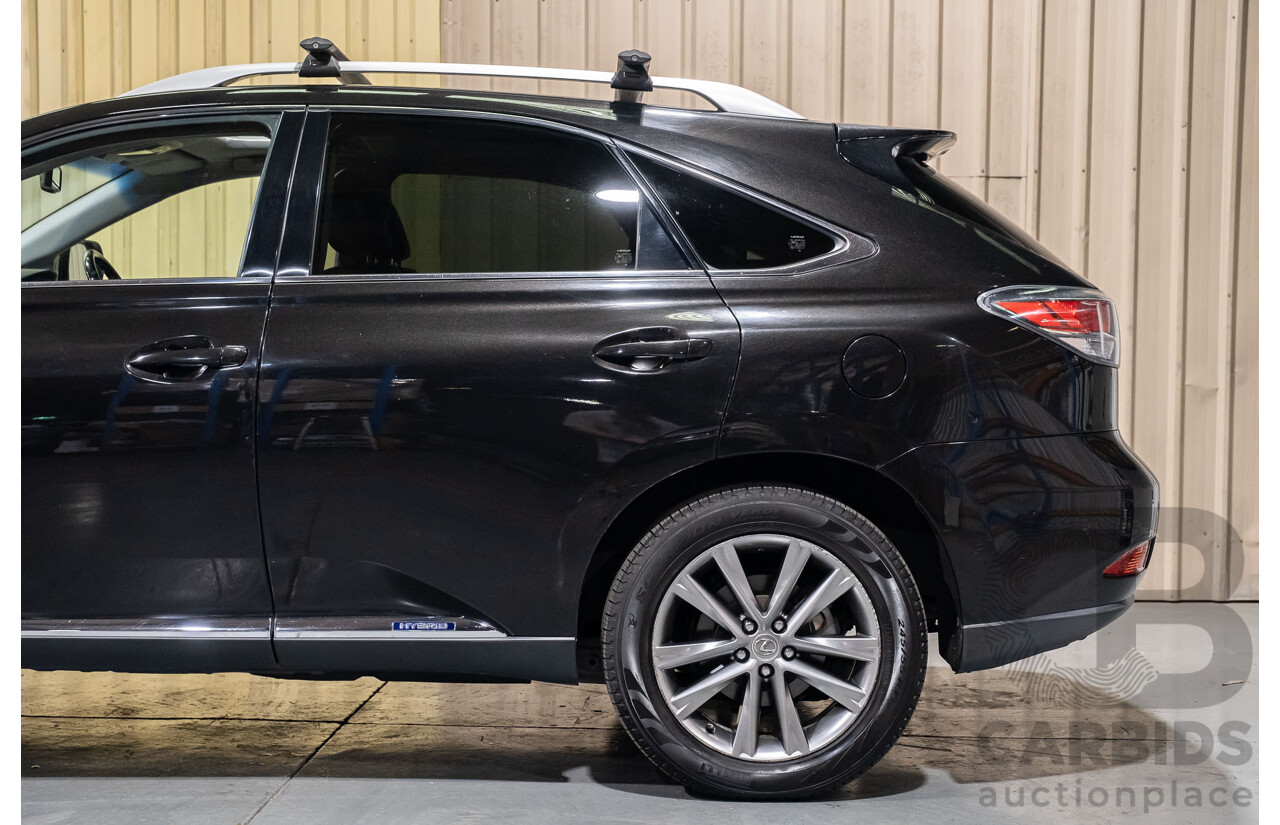 4/2013 Lexus RX450h Sports Luxury GYL15R MY12 4d Wagon Black 3.5L V6 Hybrid
