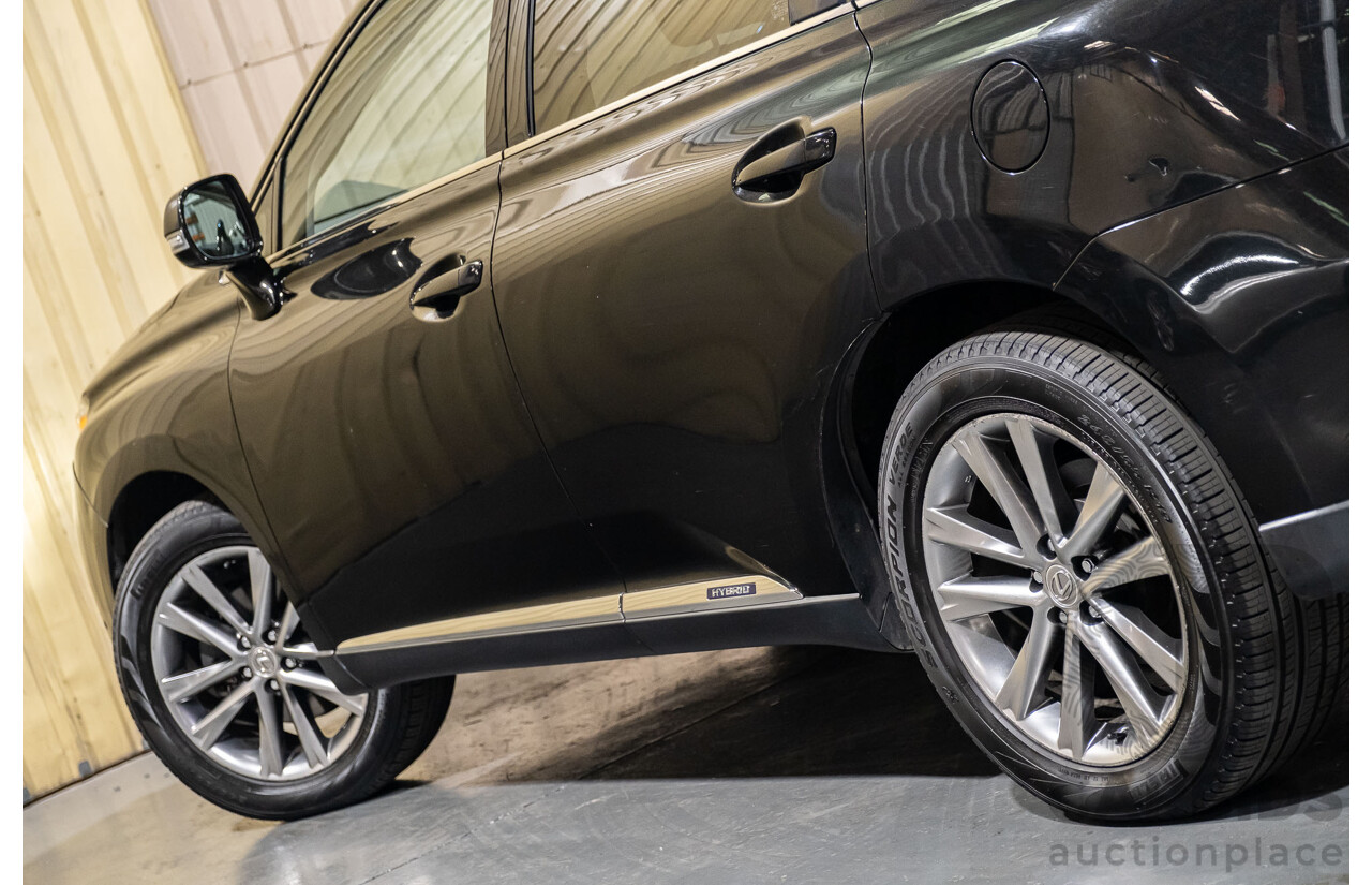 4/2013 Lexus RX450h Sports Luxury GYL15R MY12 4d Wagon Black 3.5L V6 Hybrid