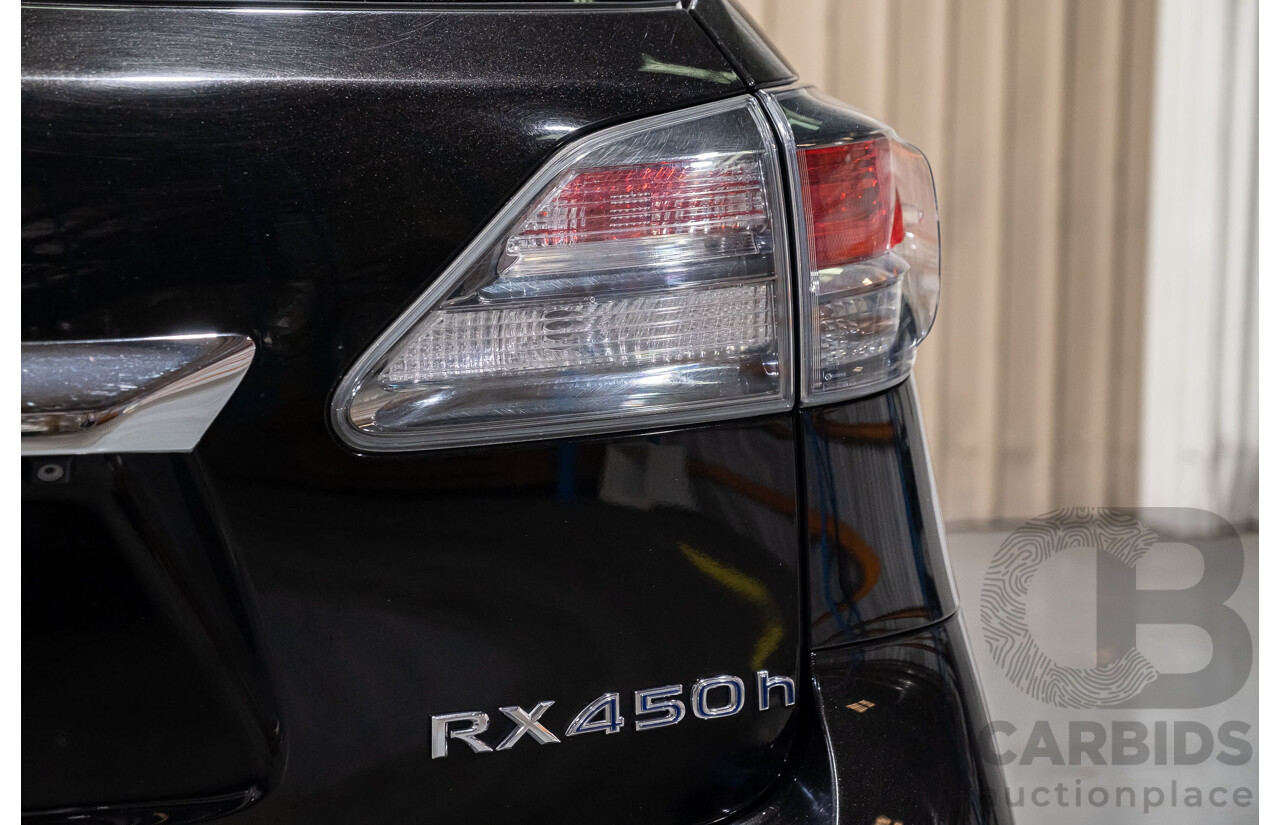 4/2013 Lexus RX450h Sports Luxury GYL15R MY12 4d Wagon Black 3.5L V6 Hybrid