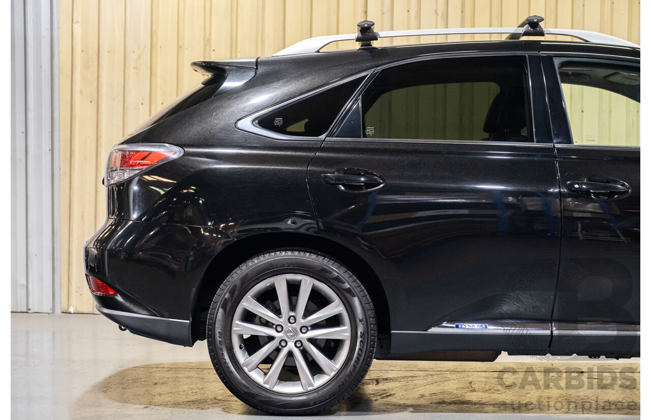 4/2013 Lexus RX450h Sports Luxury GYL15R MY12 4d Wagon Black 3.5L V6 Hybrid
