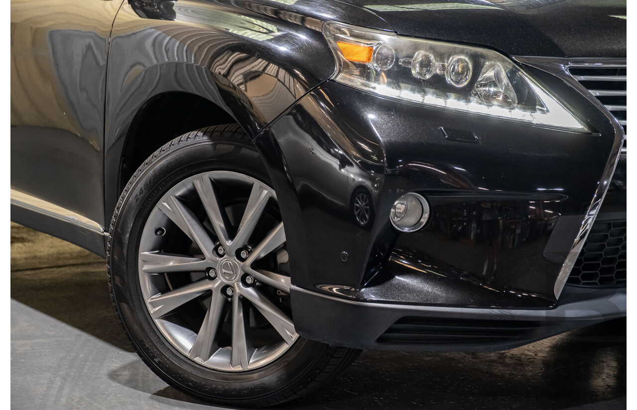 4/2013 Lexus RX450h Sports Luxury GYL15R MY12 4d Wagon Black 3.5L V6 Hybrid
