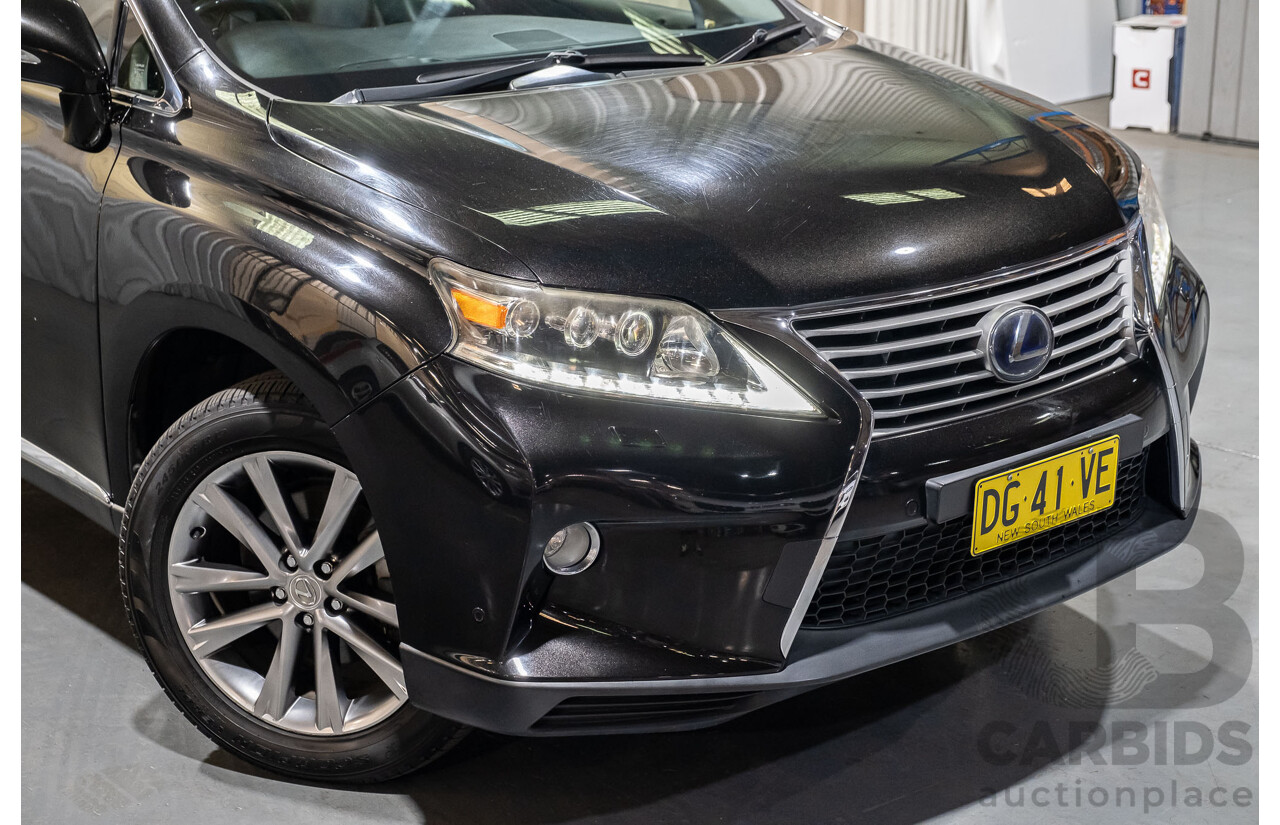4/2013 Lexus RX450h Sports Luxury GYL15R MY12 4d Wagon Black 3.5L V6 Hybrid