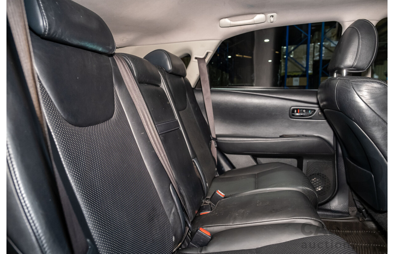 4/2013 Lexus RX450h Sports Luxury GYL15R MY12 4d Wagon Black 3.5L V6 Hybrid