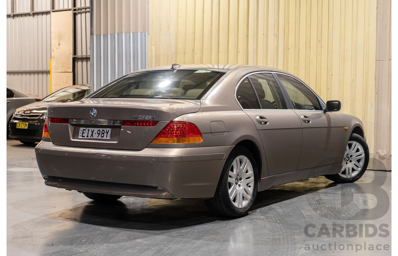 2/2003 Bmw 735i E65 4d Sedan Beige 3.6L V8