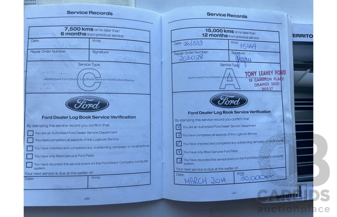 6/2012 Ford Territory TX (rwd) SZ 4d Wagon Brown 4.0L