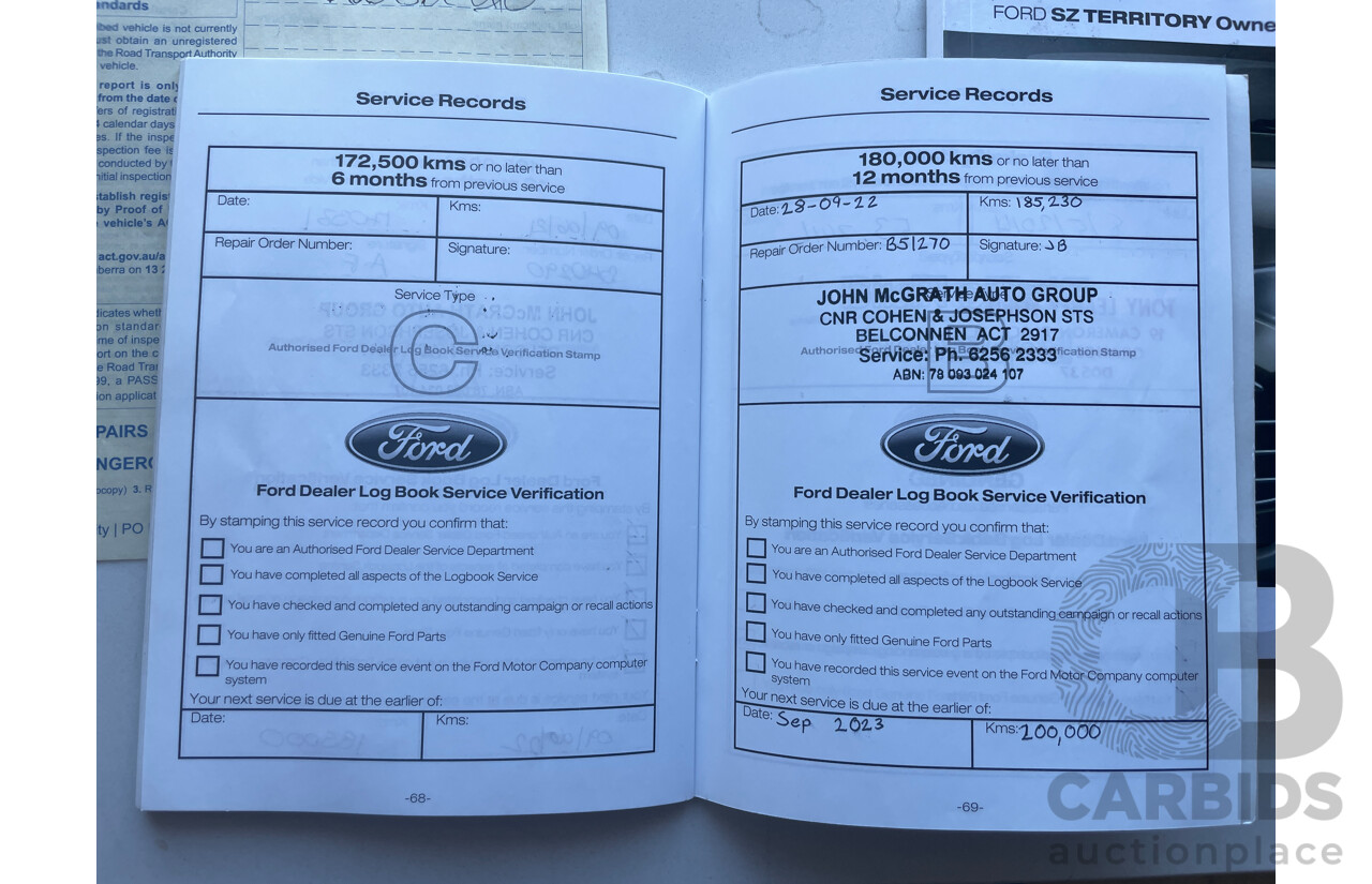 6/2012 Ford Territory TX (rwd) SZ 4d Wagon Brown 4.0L