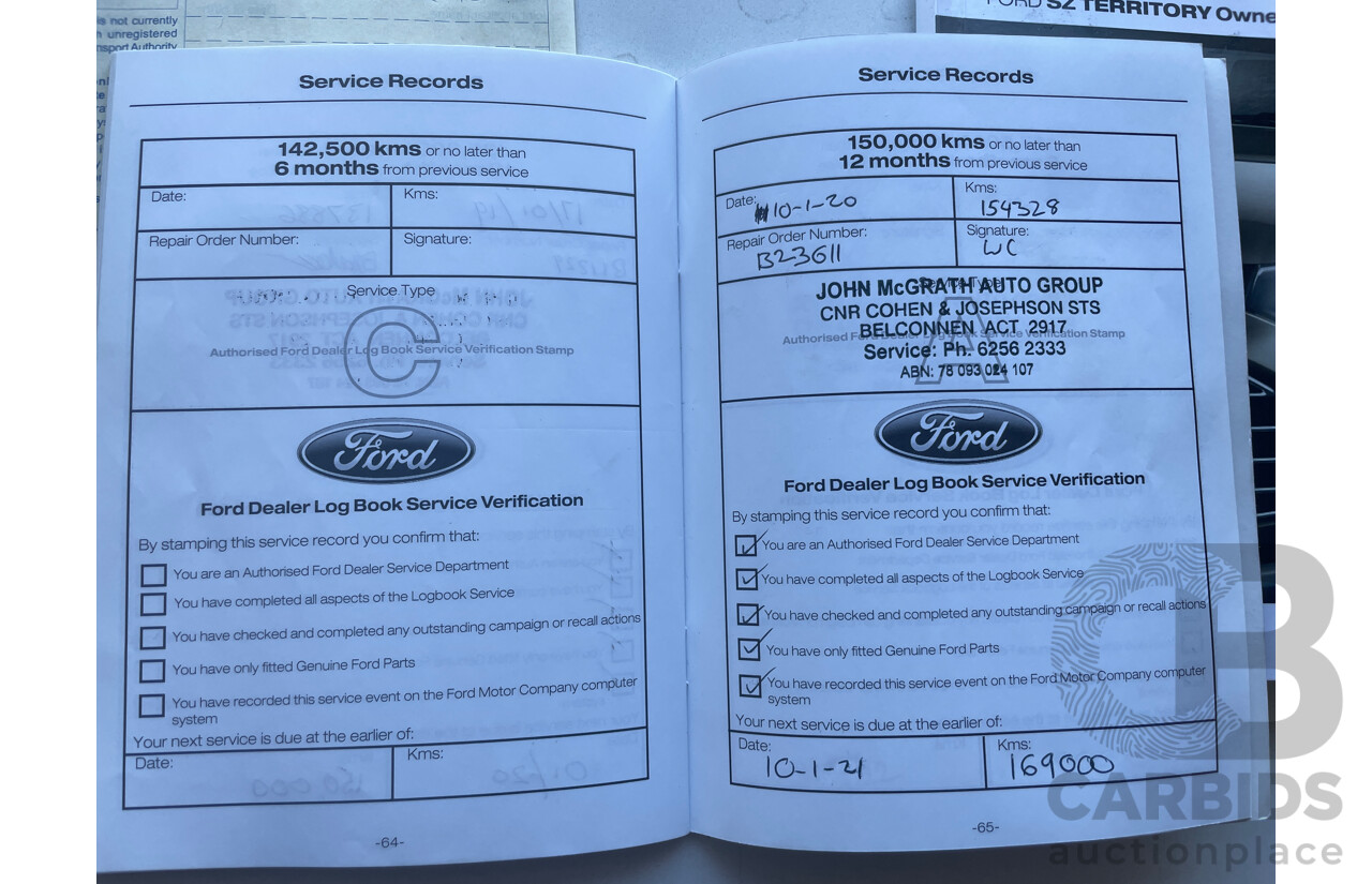 6/2012 Ford Territory TX (rwd) SZ 4d Wagon Brown 4.0L