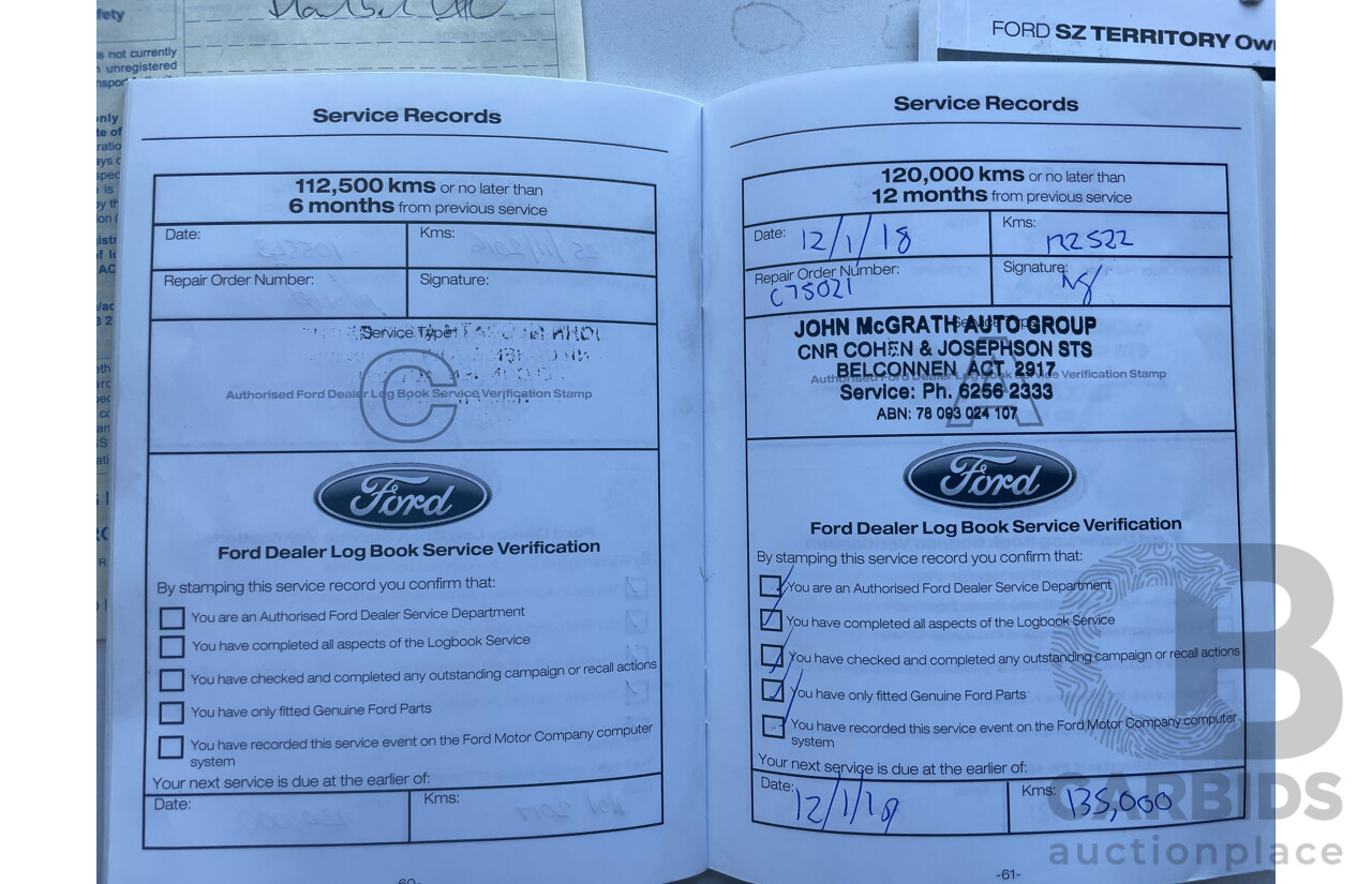 6/2012 Ford Territory TX (rwd) SZ 4d Wagon Brown 4.0L