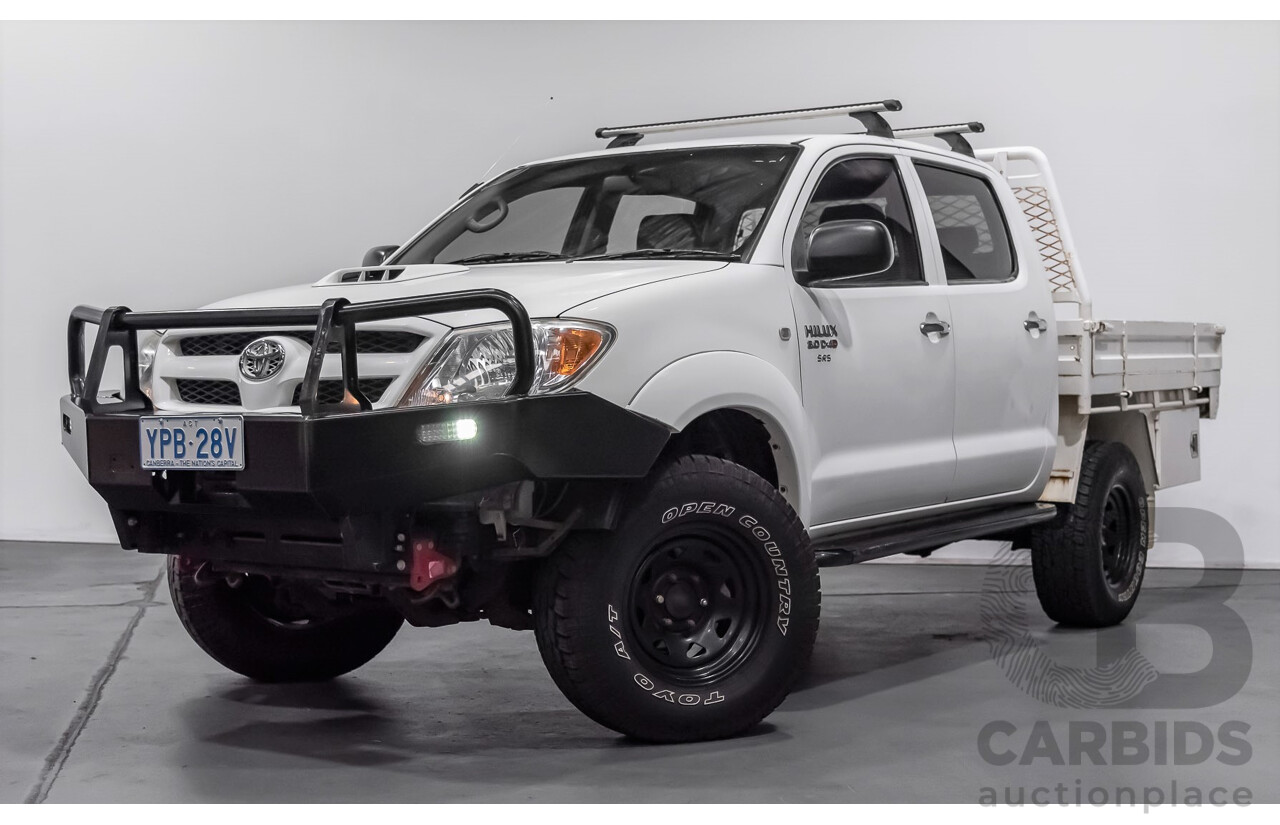 4/2008 Toyota Hilux SR5 (4x4) KUN26R 08 UPGRADE Dual Cab P/Up White 3.0L Turbo Diesel