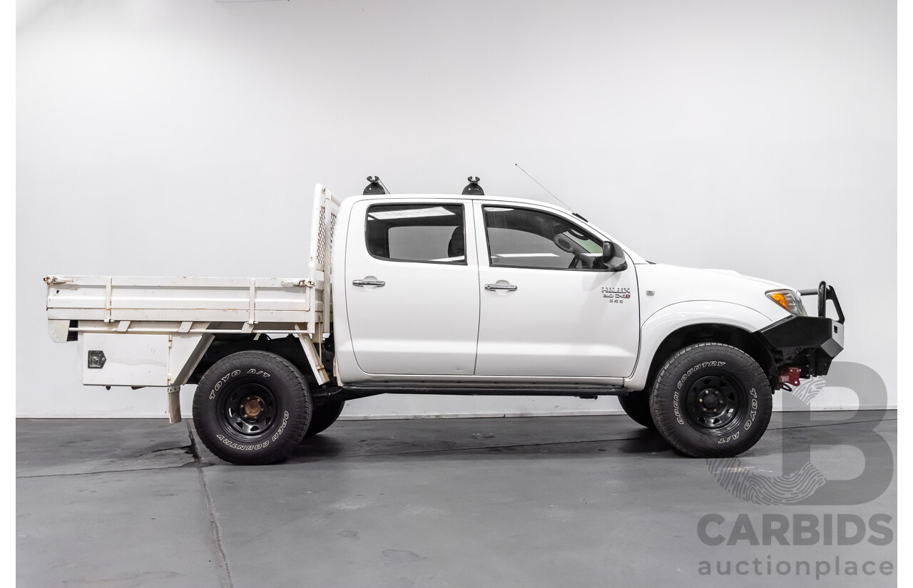4/2008 Toyota Hilux SR5 (4x4) KUN26R 08 UPGRADE Dual Cab P/Up White 3.0L Turbo Diesel