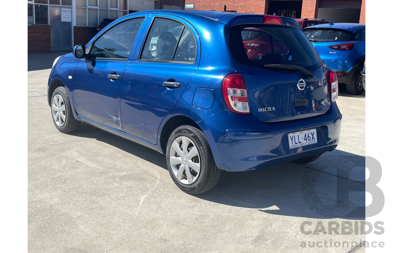 6/2014 Nissan Micra ST K13 MY13 5d Hatchback Blue 1.2L