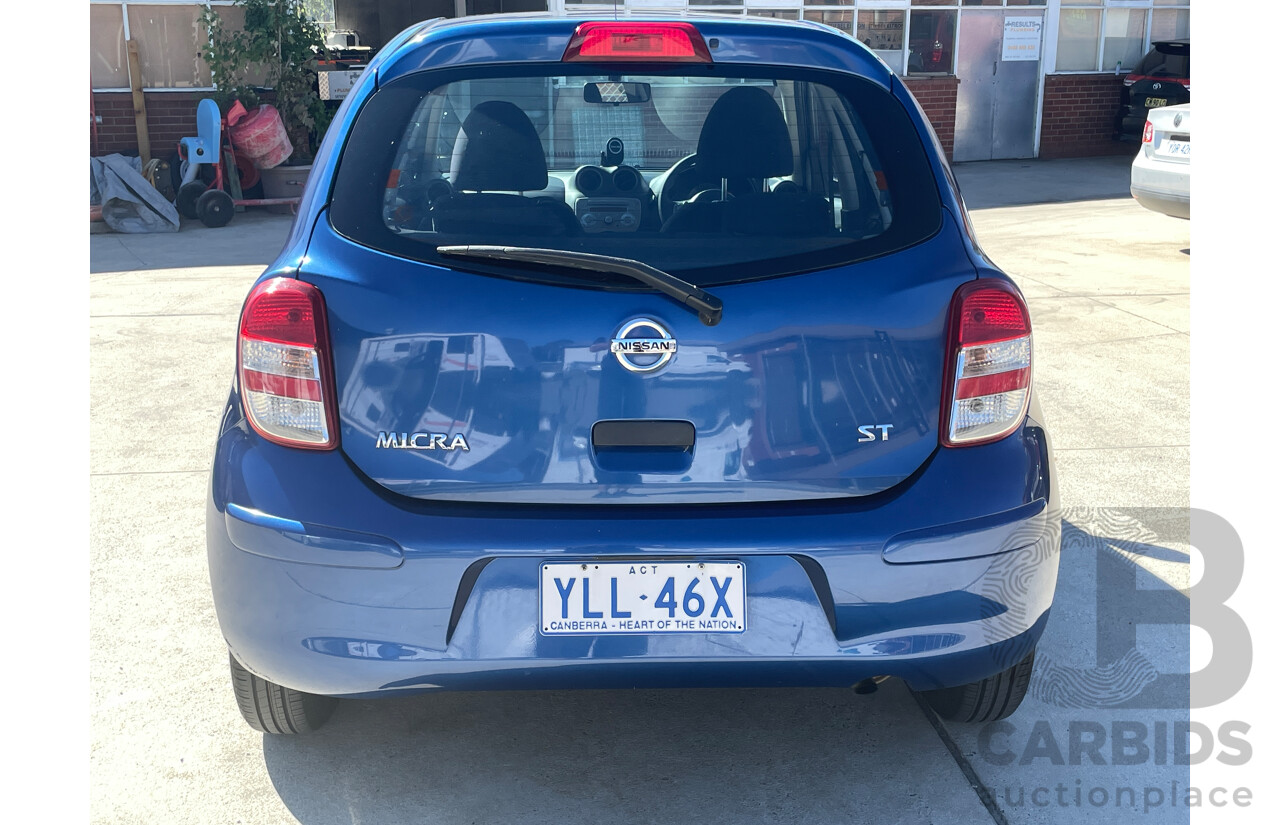 6/2014 Nissan Micra ST K13 MY13 5d Hatchback Blue 1.2L