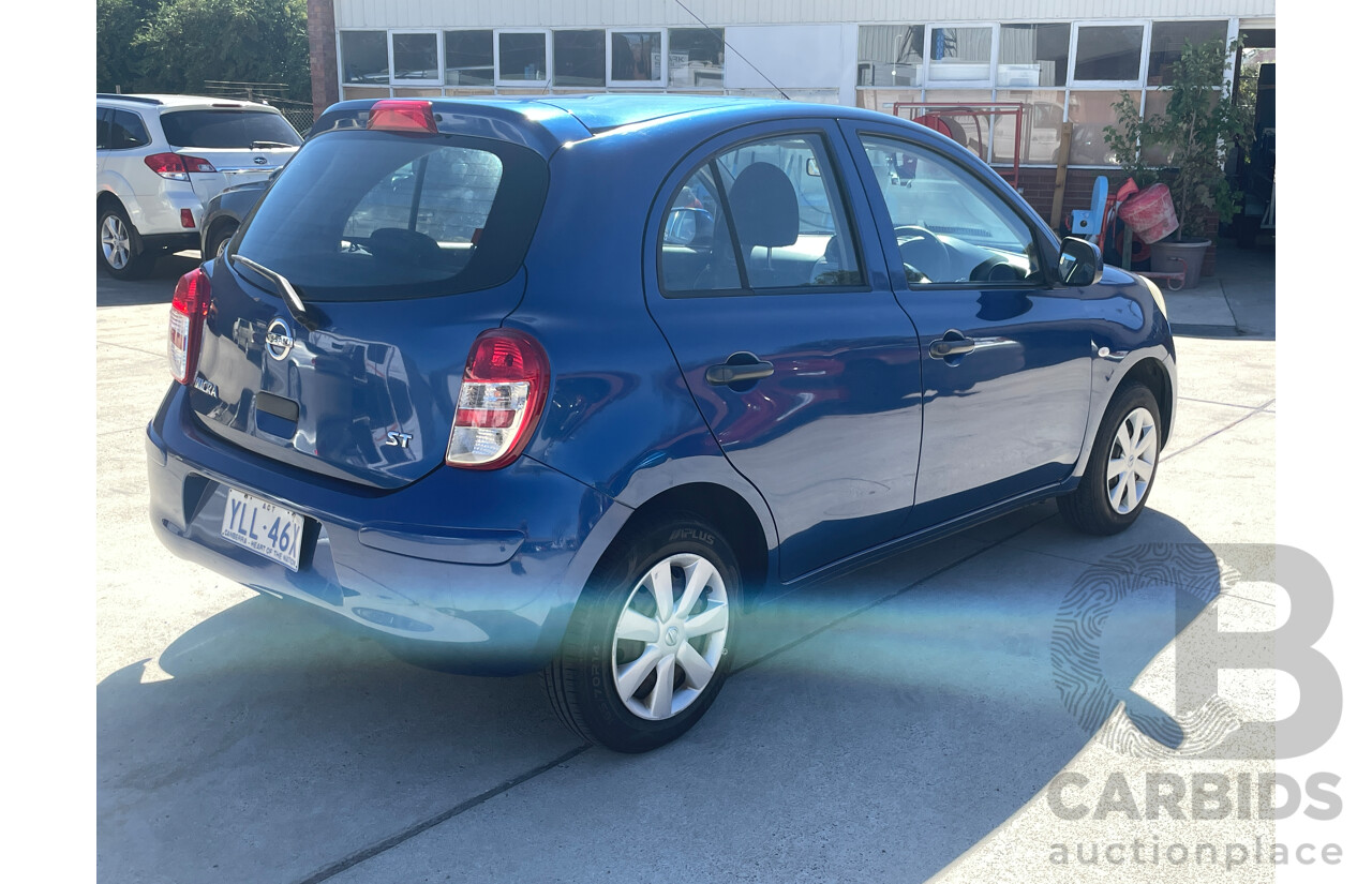 6/2014 Nissan Micra ST K13 MY13 5d Hatchback Blue 1.2L
