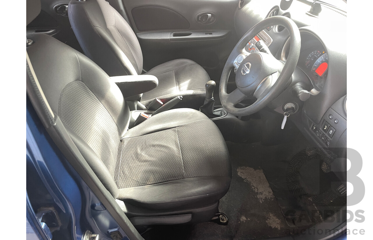 6/2014 Nissan Micra ST K13 MY13 5d Hatchback Blue 1.2L