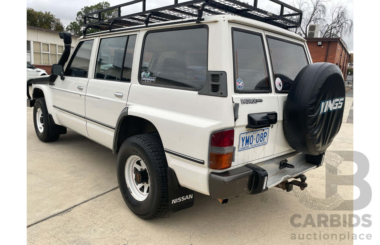 8/1989 Nissan Patrol DX (4x4)  4d Wagon White 4.2L -Turbo Diesel