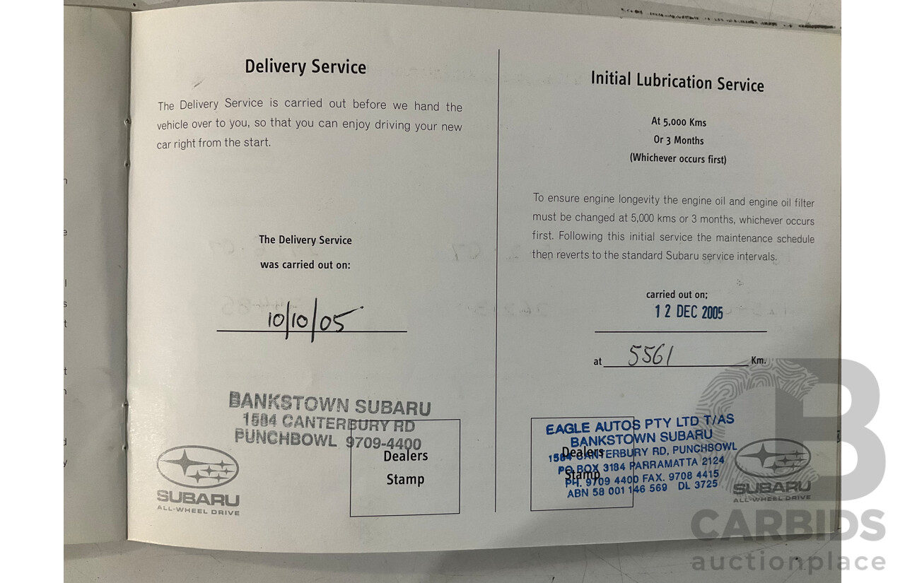 10/2005 Subaru Outback 3.0R Premium MY05 4d Wagon White 3.0L