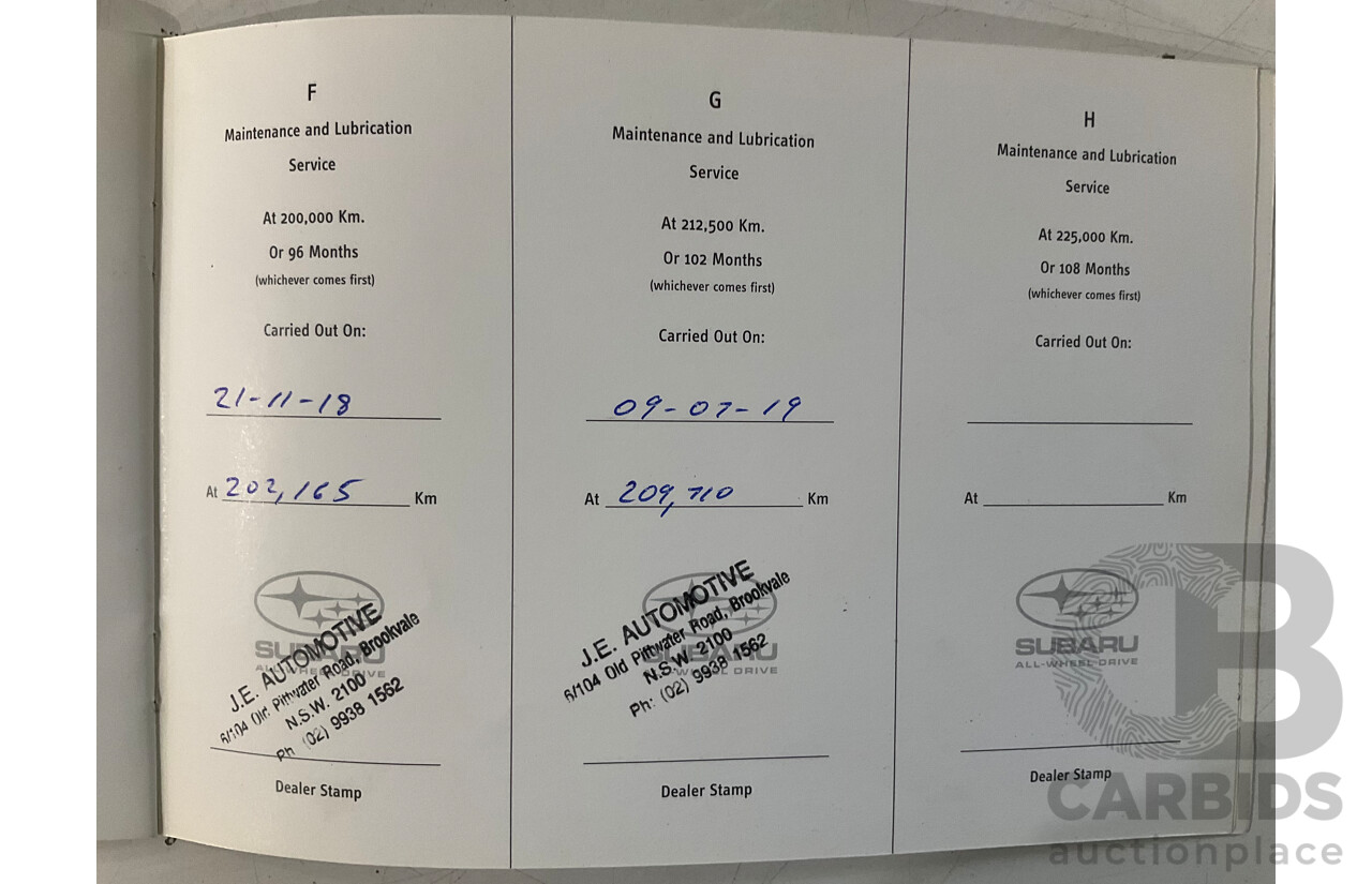 10/2005 Subaru Outback 3.0R Premium MY05 4d Wagon White 3.0L