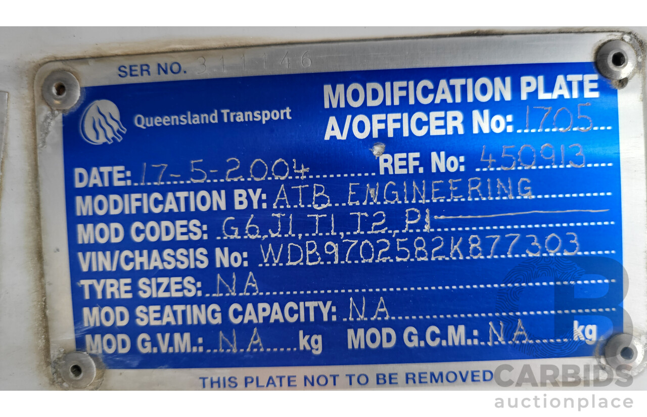 Mercedes Benz Atego-LW 1228 GVM - 11990 KG  Year/Month - 2004/03