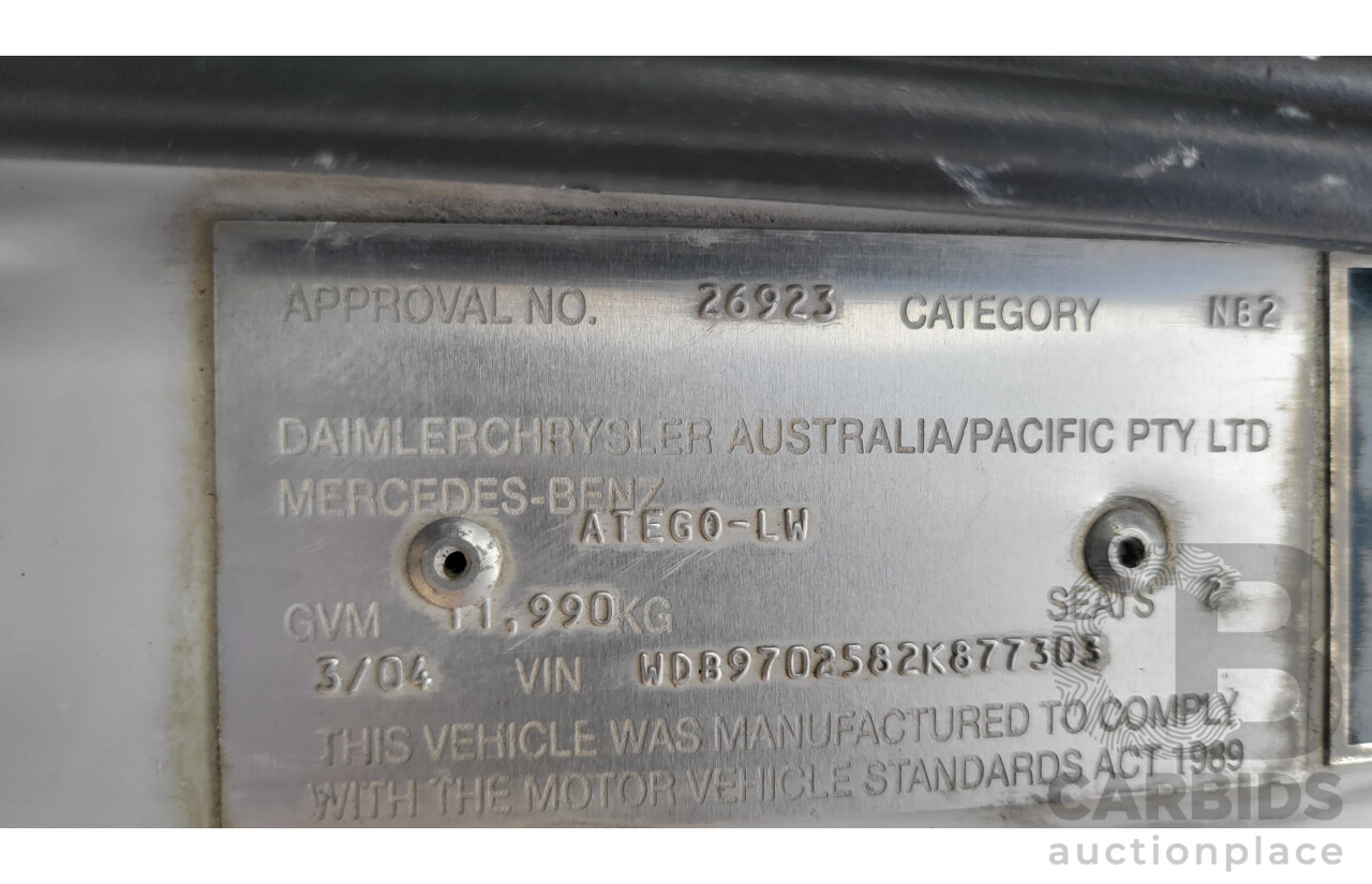 Mercedes Benz Atego-LW 1228 GVM - 11990 KG  Year/Month - 2004/03