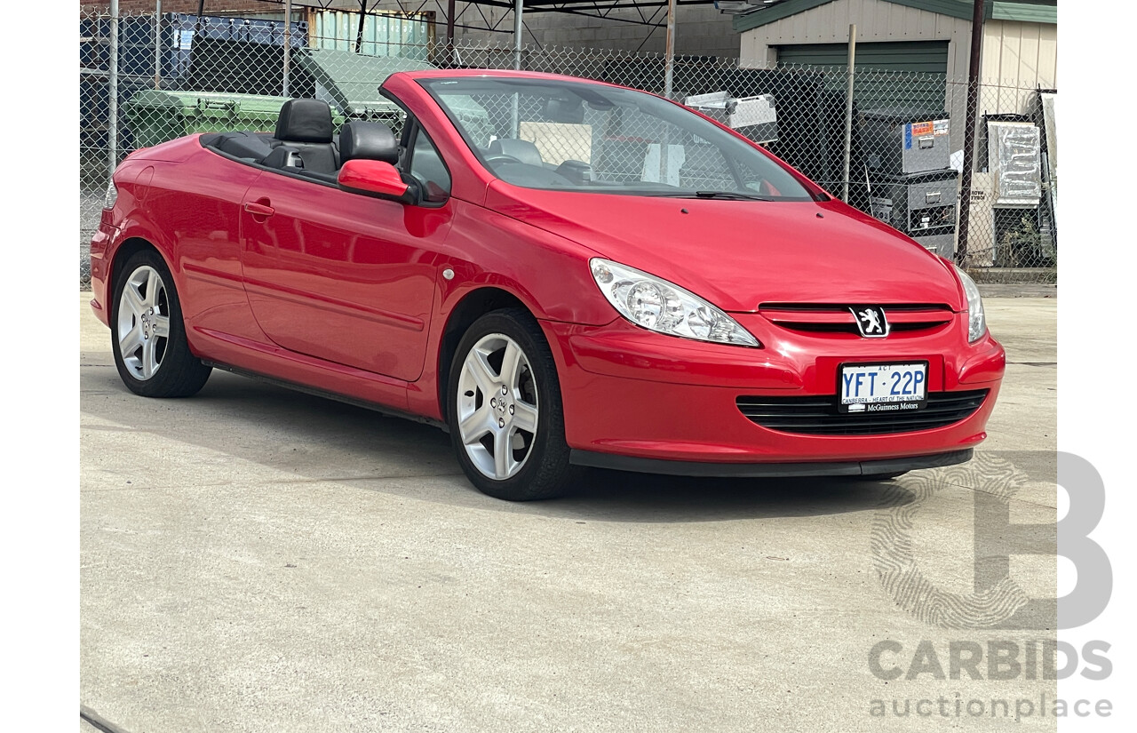 3/2004 Peugeot 307 CC Dynamic  2d Cabriolet Red 2.0L