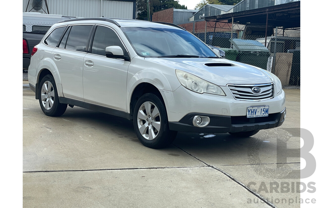 2/2012 Subaru Outback 2.0D Premium MY12 4d Wagon White 2.0L