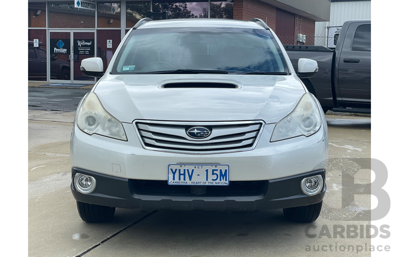 2/2012 Subaru Outback 2.0D Premium MY12 4d Wagon White 2.0L