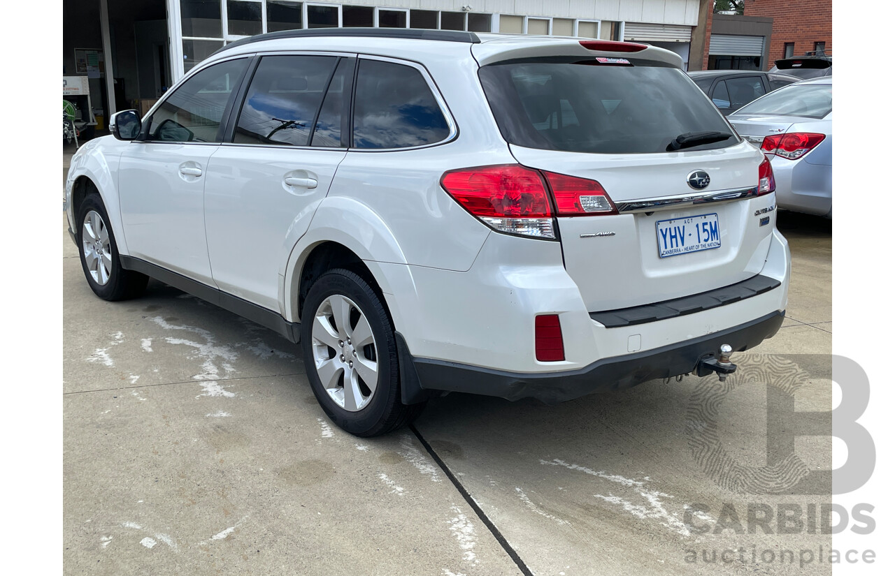 2/2012 Subaru Outback 2.0D Premium MY12 4d Wagon White 2.0L