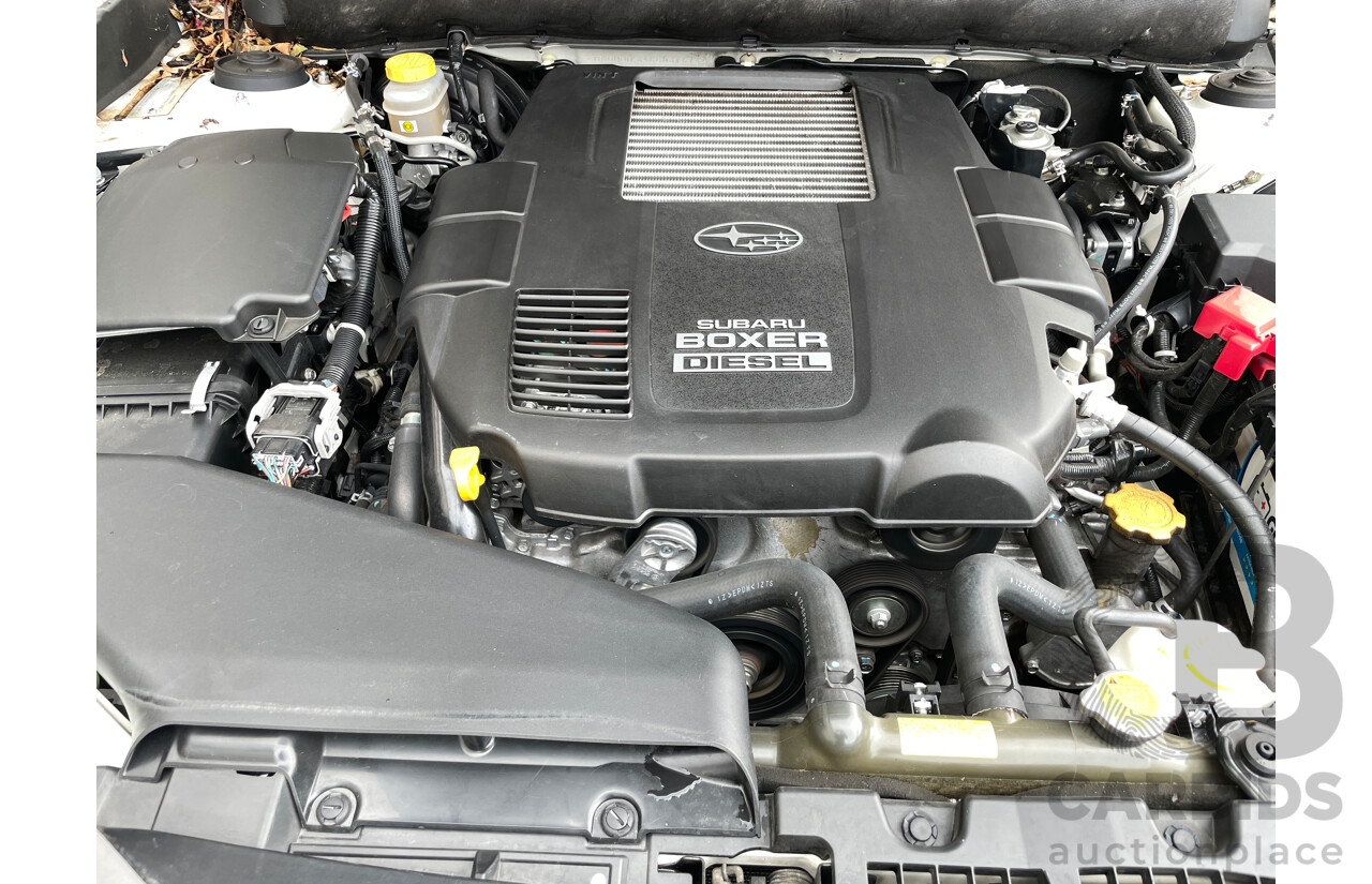 2/2012 Subaru Outback 2.0D Premium MY12 4d Wagon White 2.0L