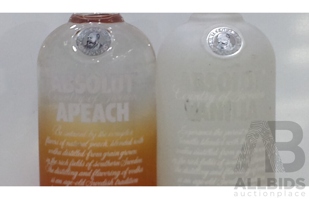 700ml Bottles of Abolut Vodka - Lot of Two