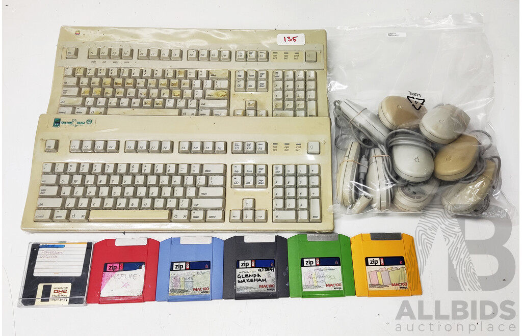 Apple (M3979) Power Macintosh G3 Desktop Computer W/ CRT and LCD Screens, Peripherals, External Drive and Assorted Software/Boot-Disks/Manuals
