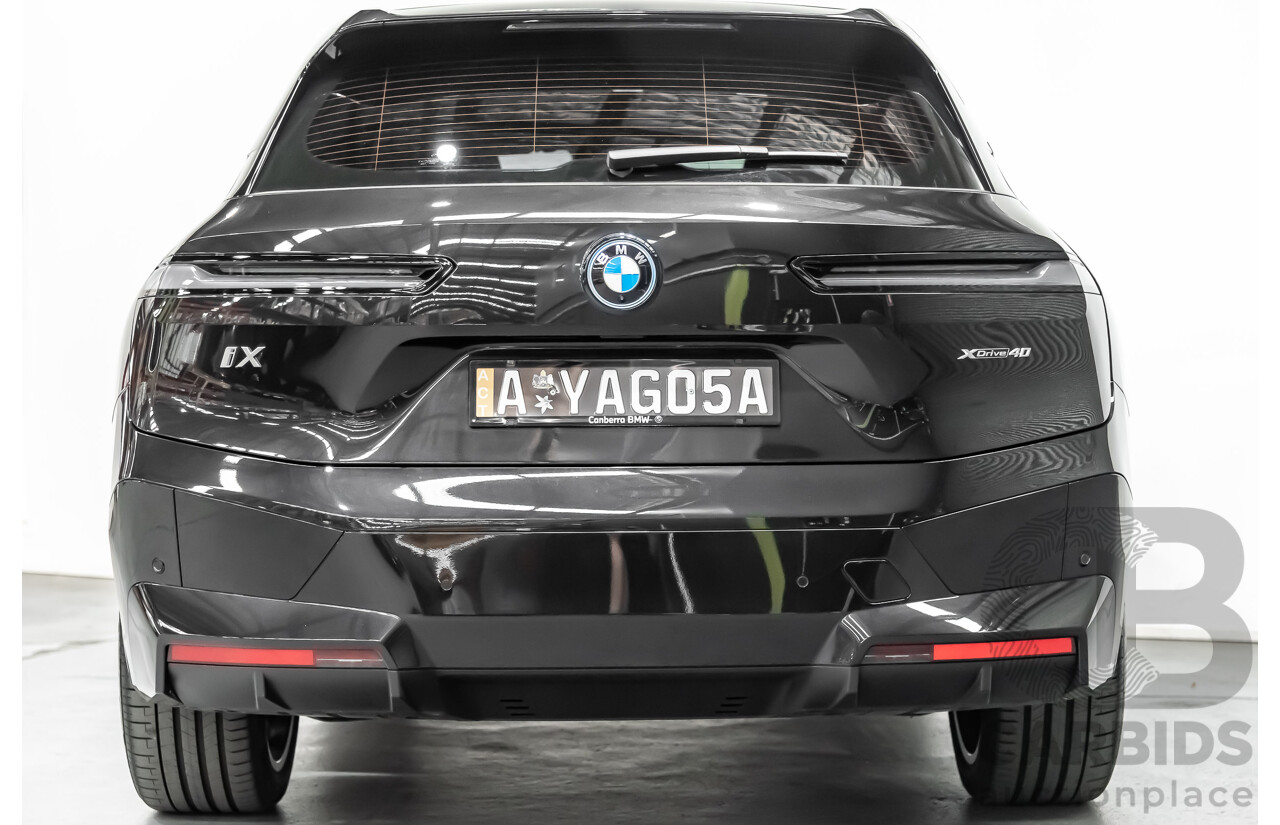 08/2022 BMW iX xDrive40 Sport (AWD) I20 4d Wagon Black - Dedicated Electric