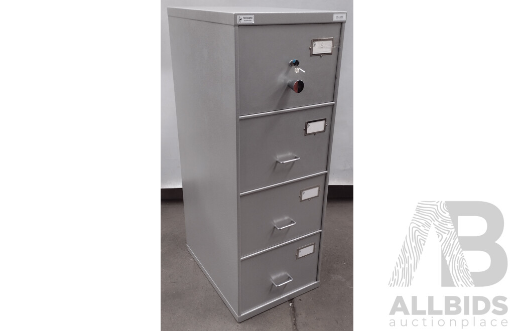 FileGuard Class C 4-Drawer Security Filing Cabinet W/ Key & Metal File Dividers