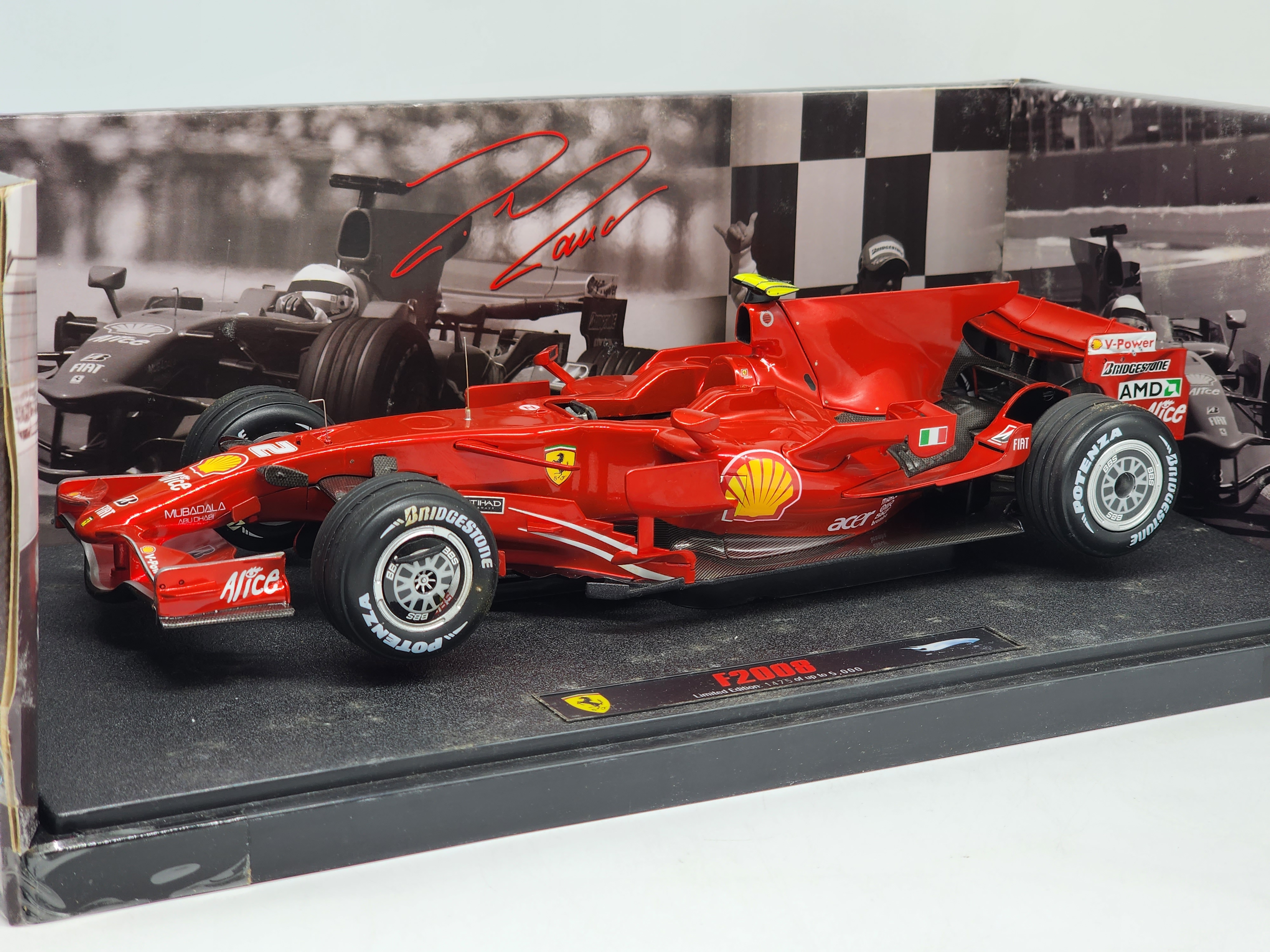 Hot Wheels F2008 1:18 ミニカー Ferrari F2008 Raikkonen GP F1 2008 F1 Creation Mattel